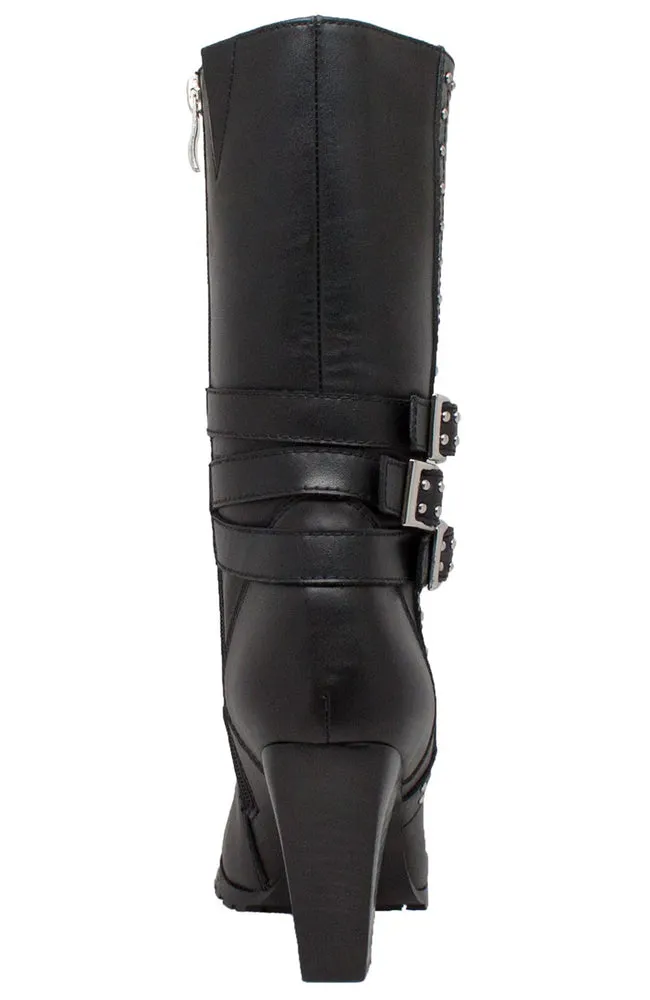 8627 Women's Side Zipper Harness Boot