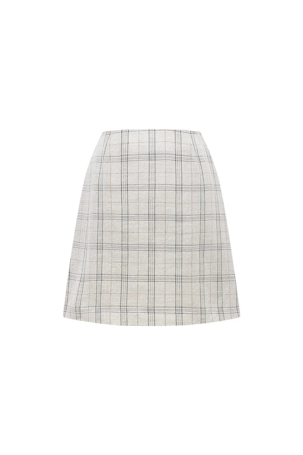 A-Line Wrapped Skirt in  Plaid Checks