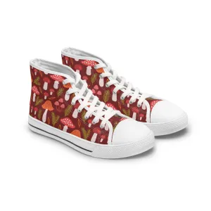 Autumn Mushrooms Women's High Top Sneakers