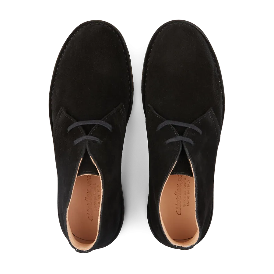 Black Suede Greenflex Desert Boots