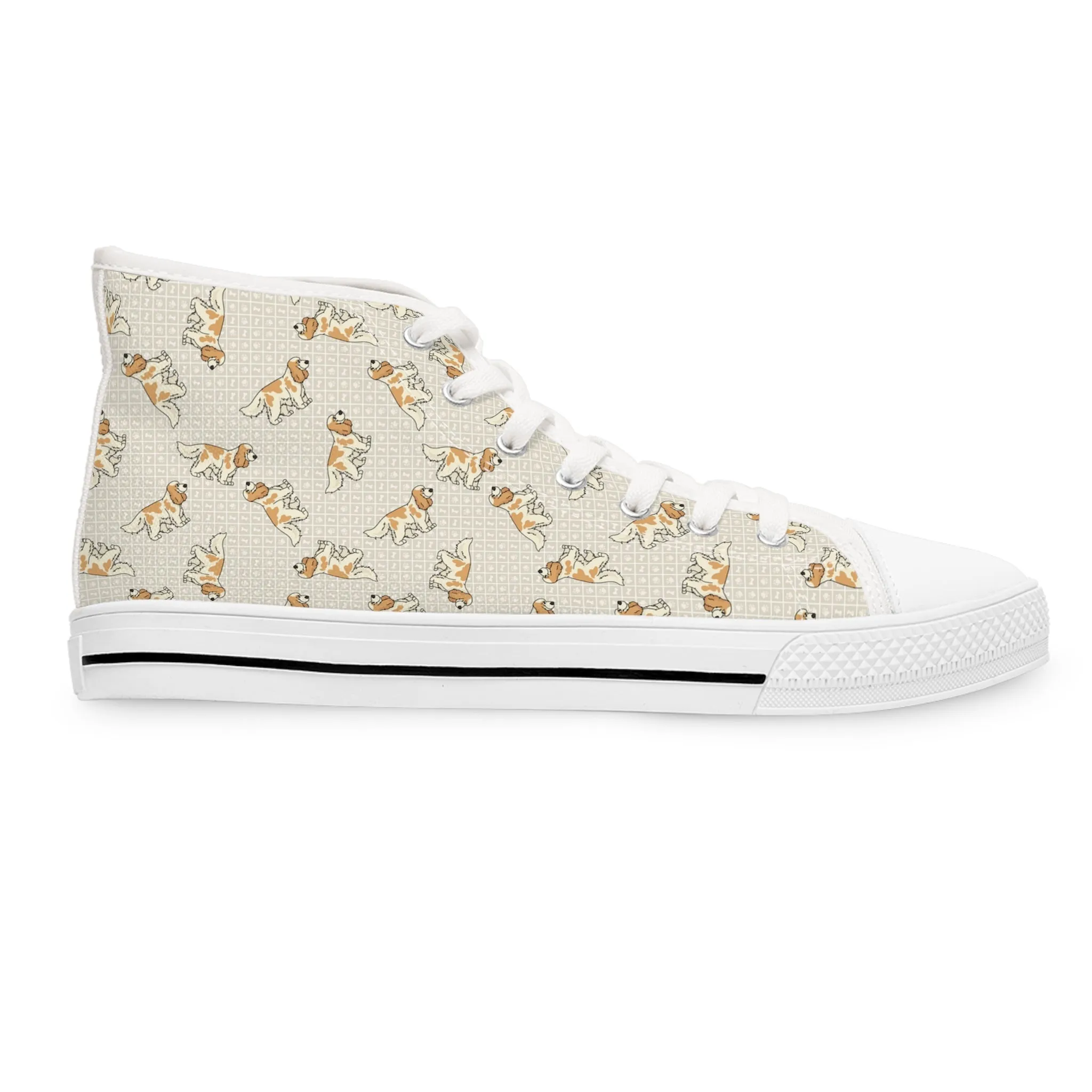 Cute Cocker Spaniel Dog Women's High Top Sneakers