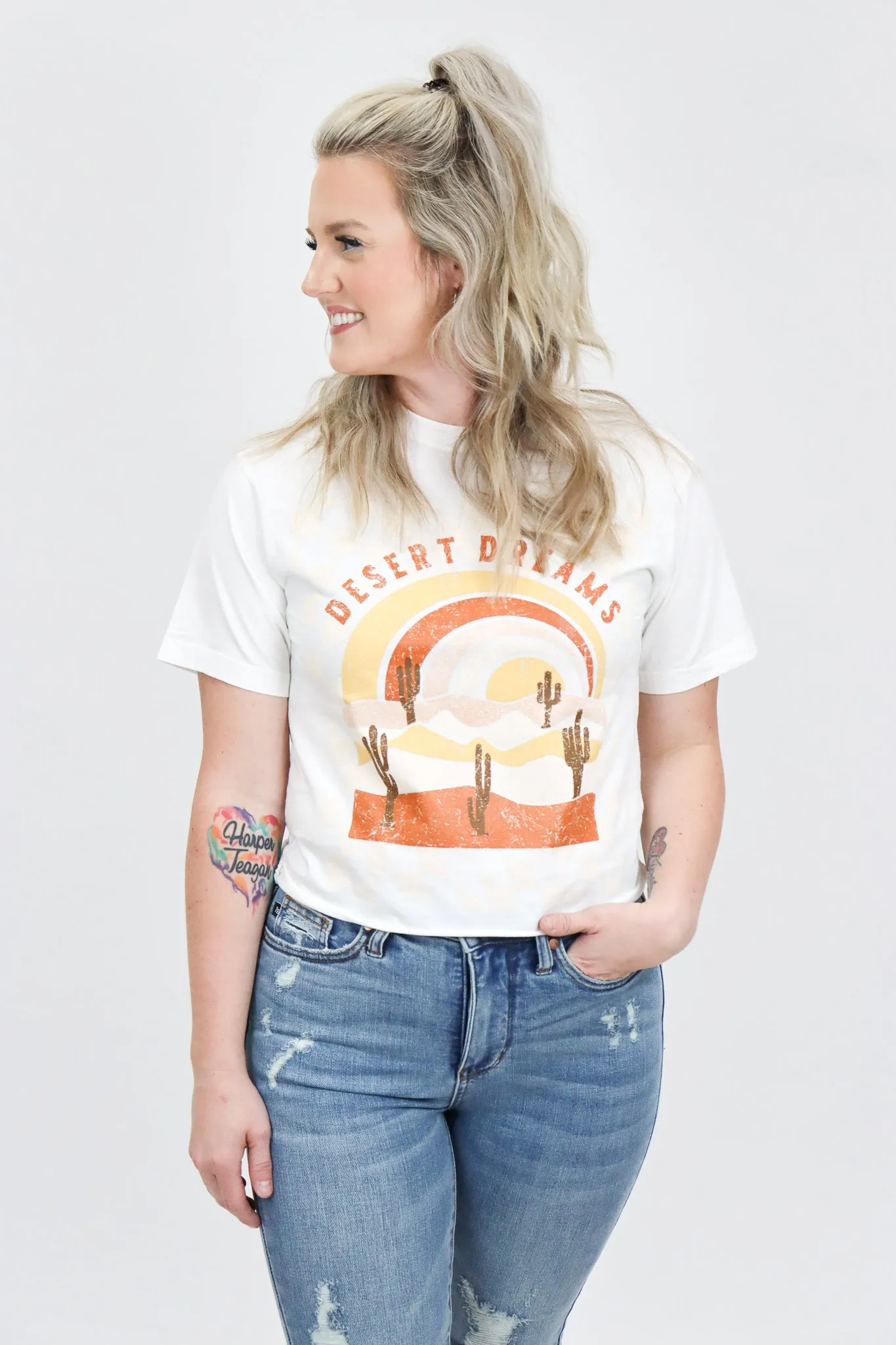 Desert Dreams Cropped Graphic Tee