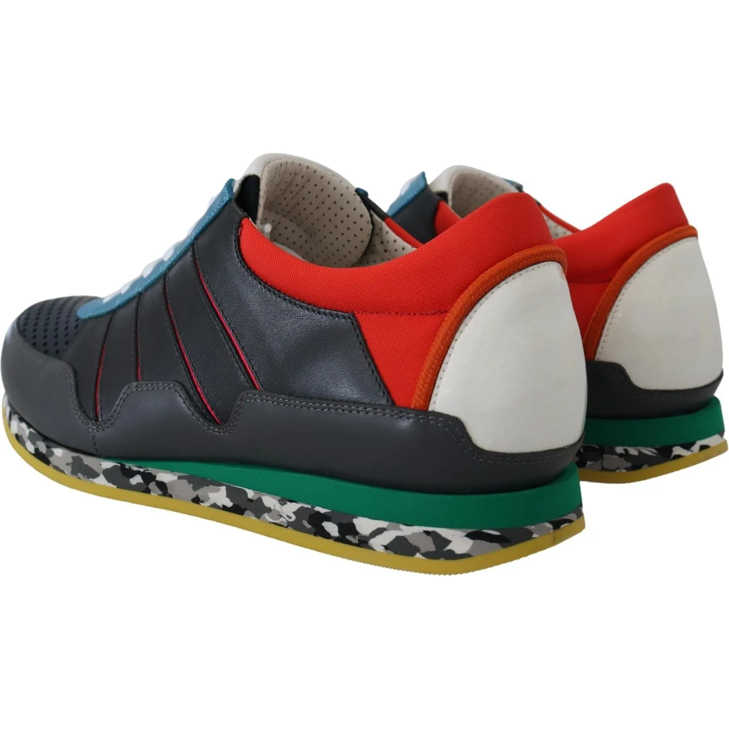 Dolce & Gabbana Multicolor Leather-Blend Low Top Sneakers