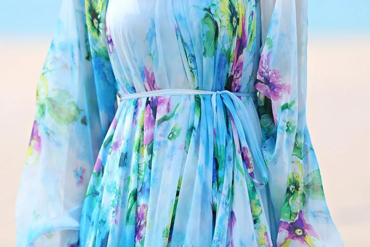 Floral and Flowy Chiffon Bohemian Prom Dress | Mandala