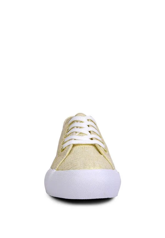 Ginny Knitted Sliver Platform Sneakers