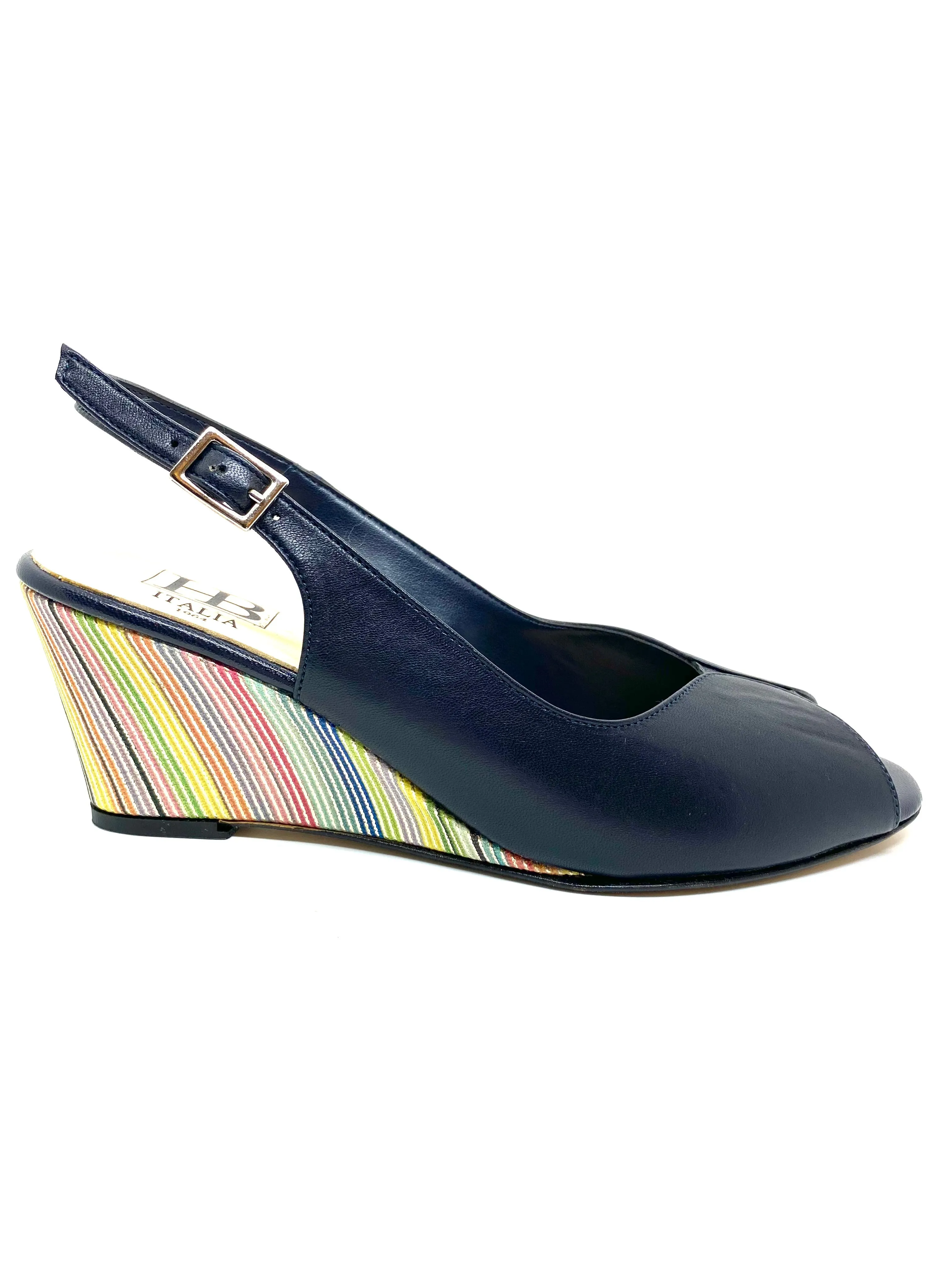 HB Italia Ladies Tororosso Sling Back Wedge Sandal