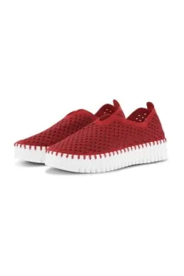 Ilse Jacobsen Hornbæk Tulip3373 Platform Sneakers  | Deep Red