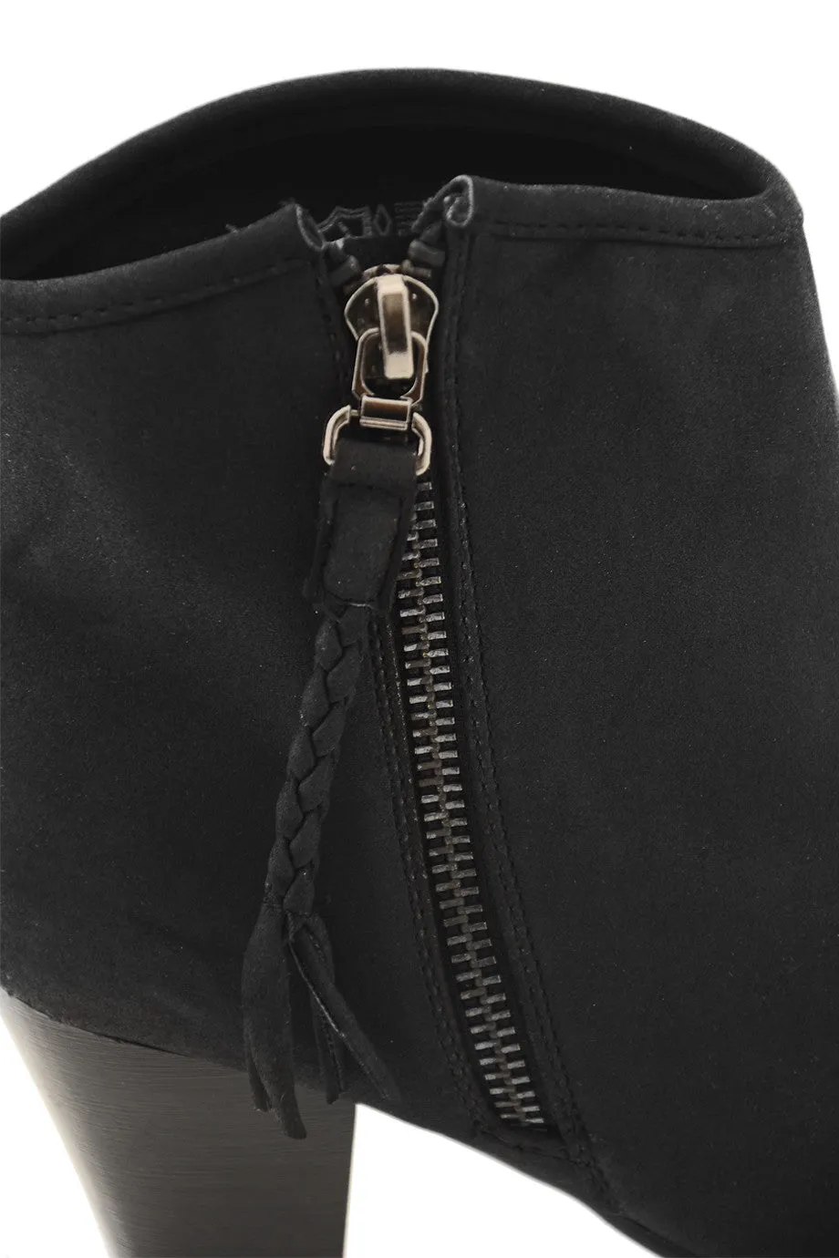 MELI Black Side Zip Cowboy Boots