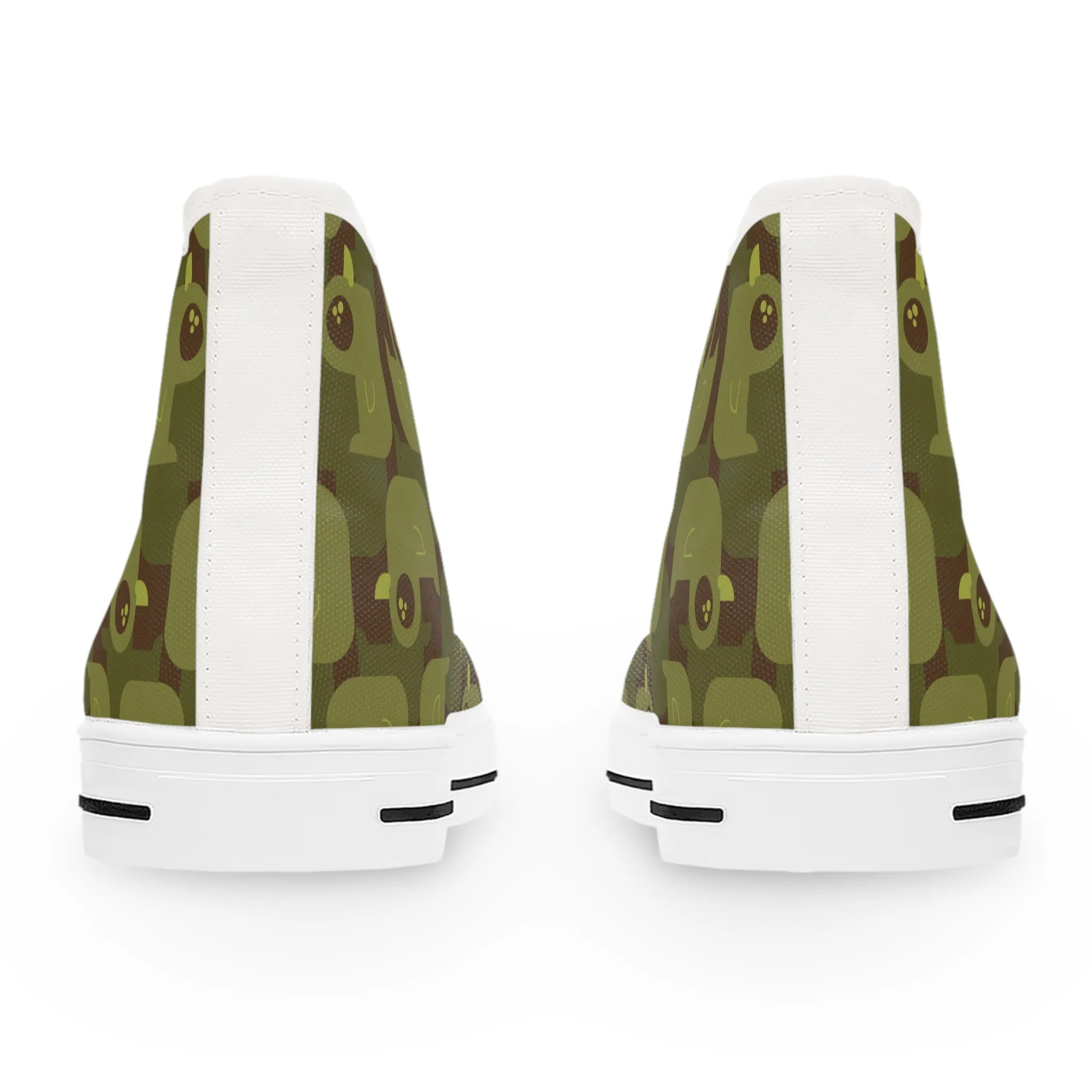 Military Green Rubber Duck Women's High Top Sneakers