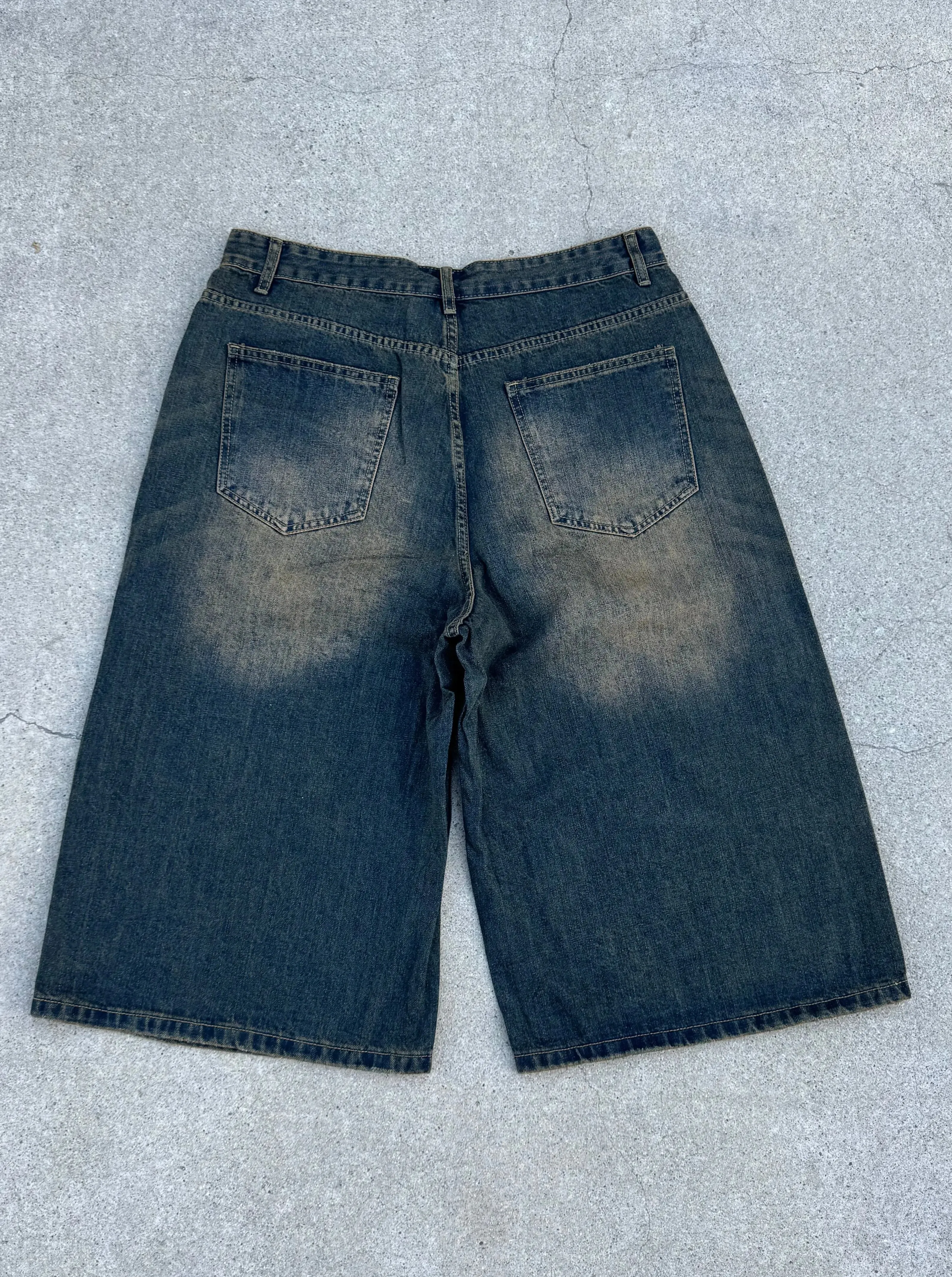 Navy Desert Wash Baggy Long Jorts