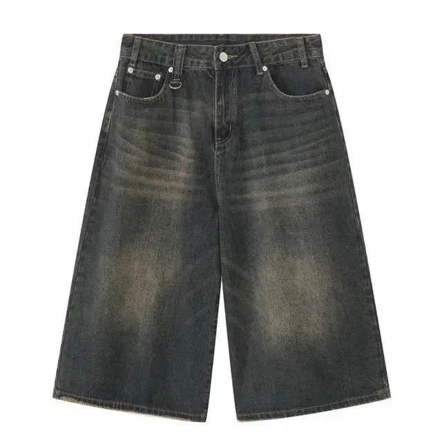 Navy Desert Wash Baggy Long Jorts