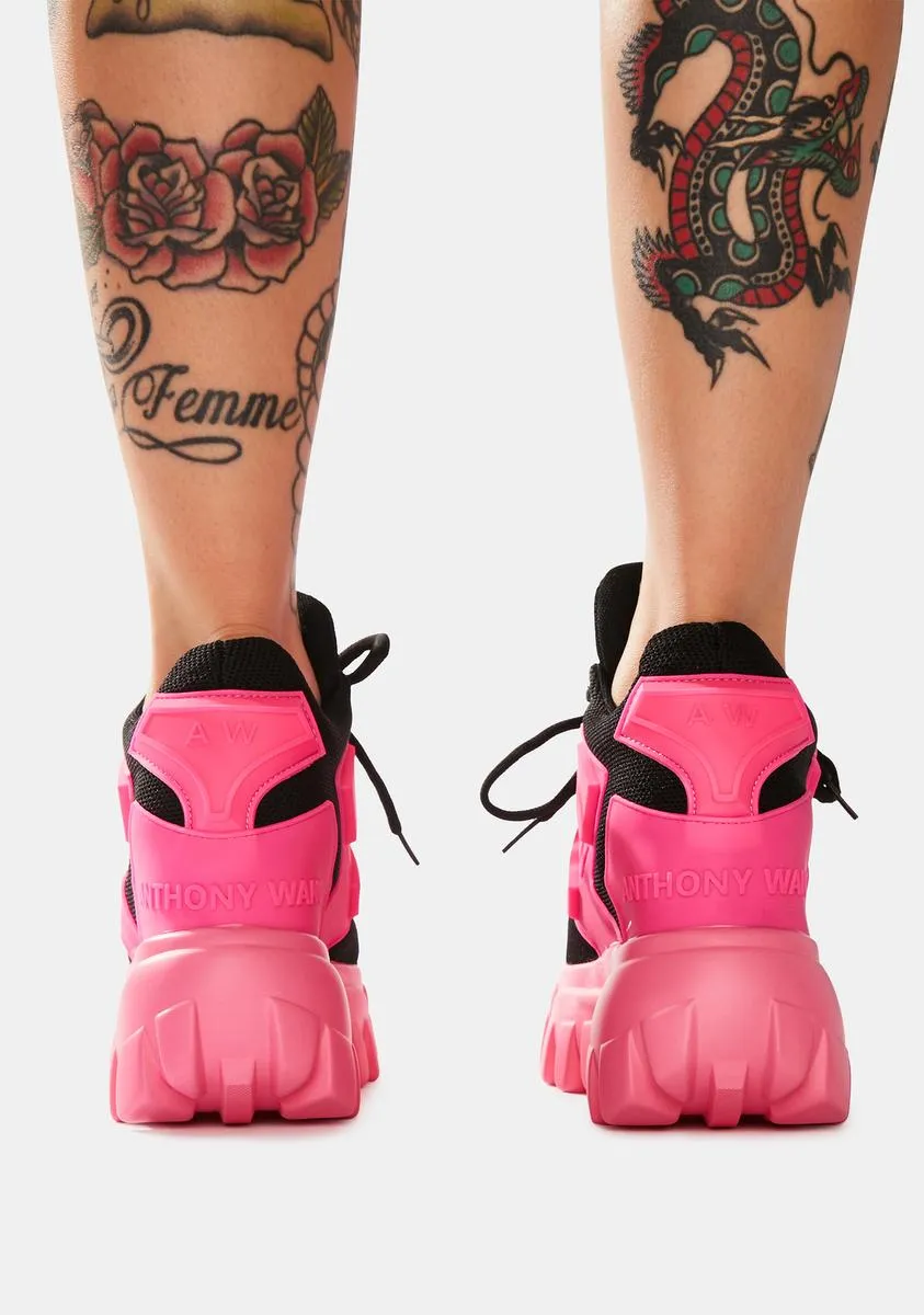 Pink Psycho Candy Platform Sneakers