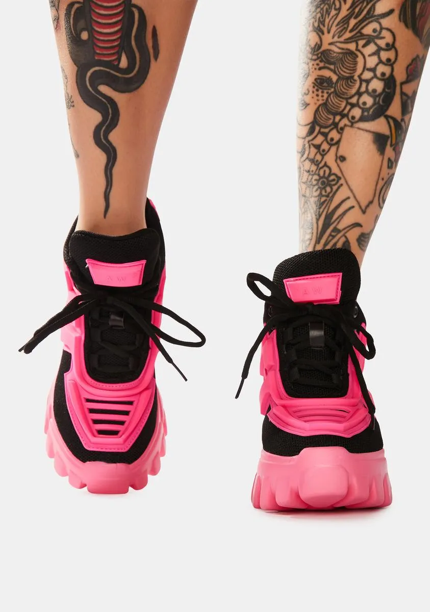 Pink Psycho Candy Platform Sneakers