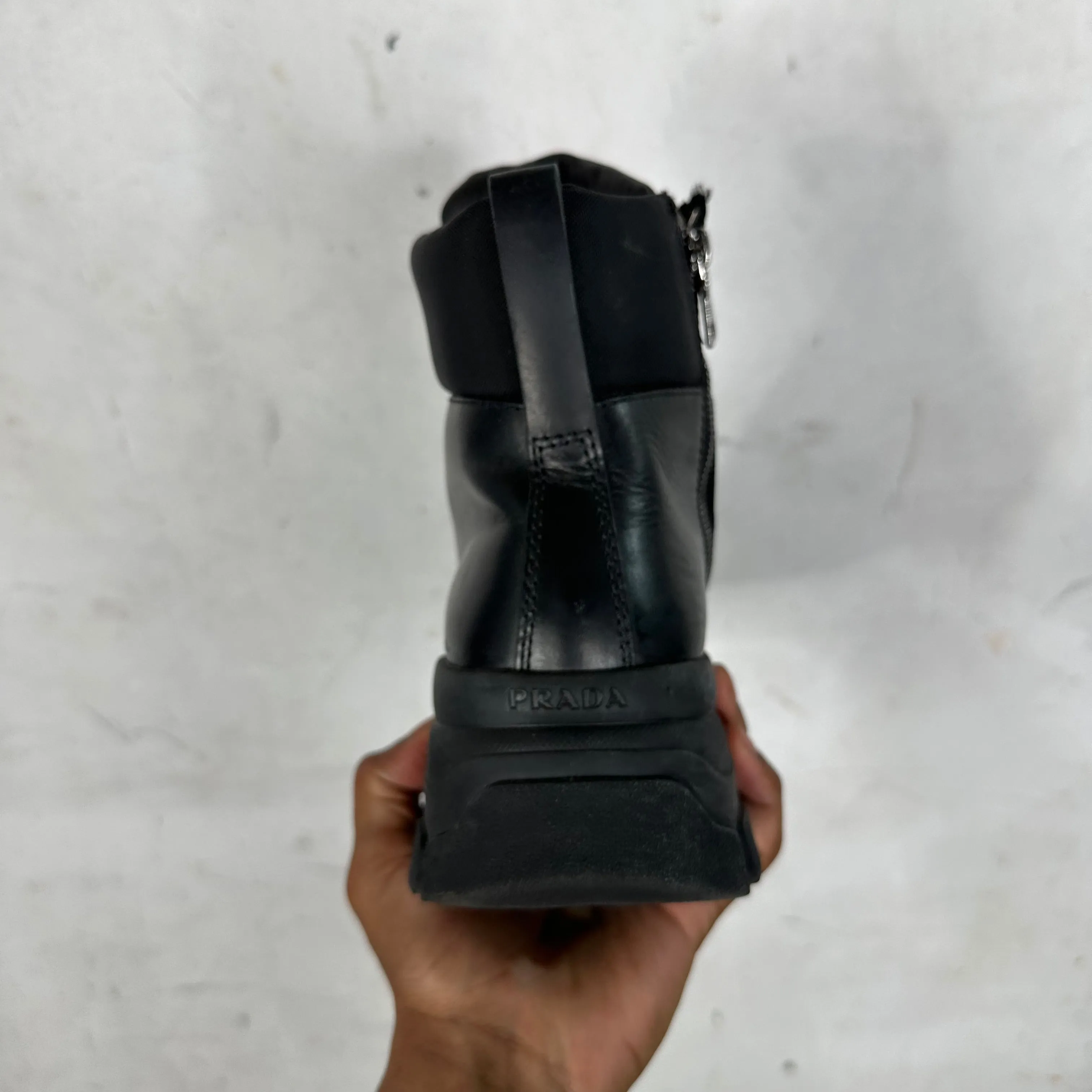 PRADA Leather Hiking Boots