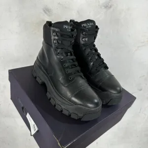 PRADA Leather Hiking Boots