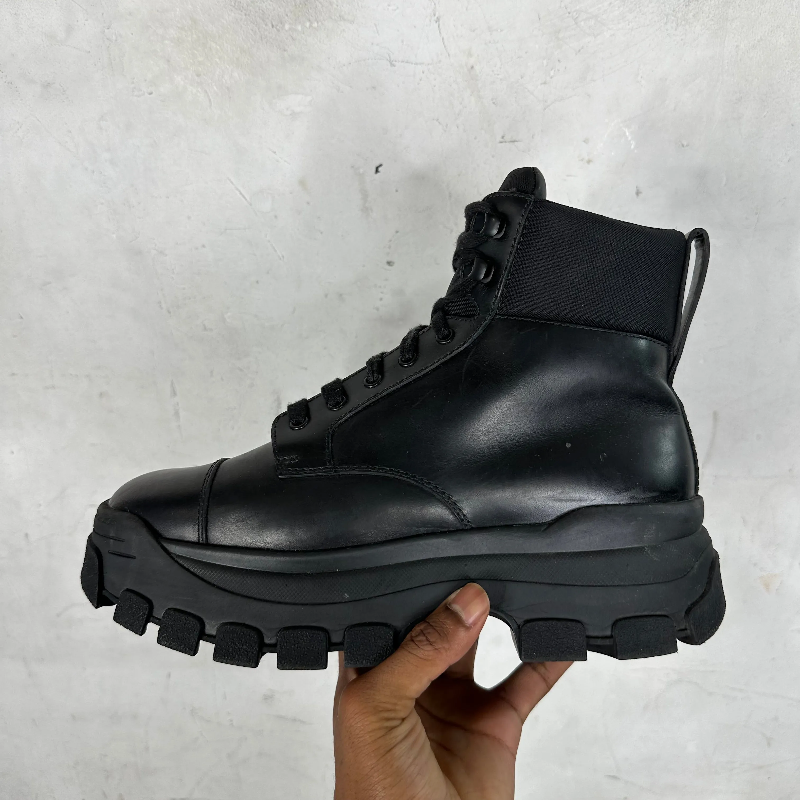 PRADA Leather Hiking Boots