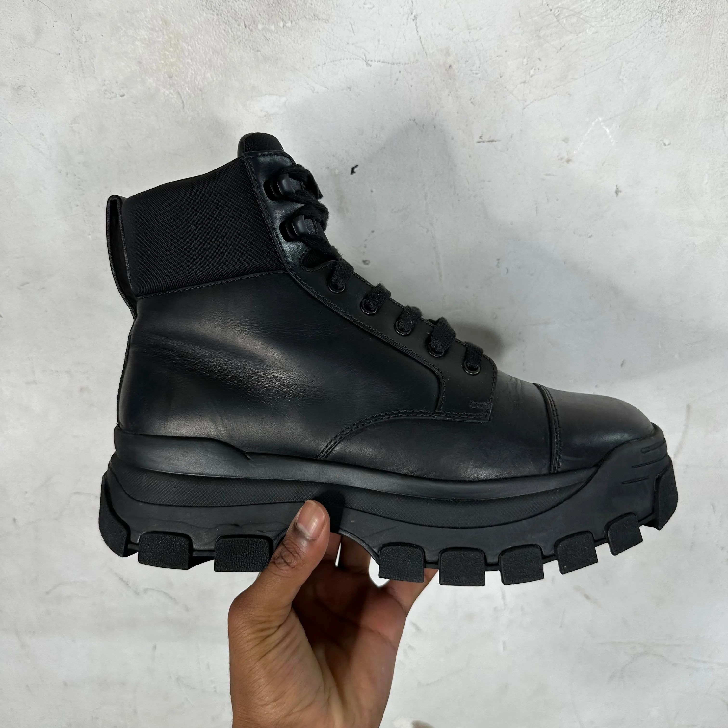 PRADA Leather Hiking Boots