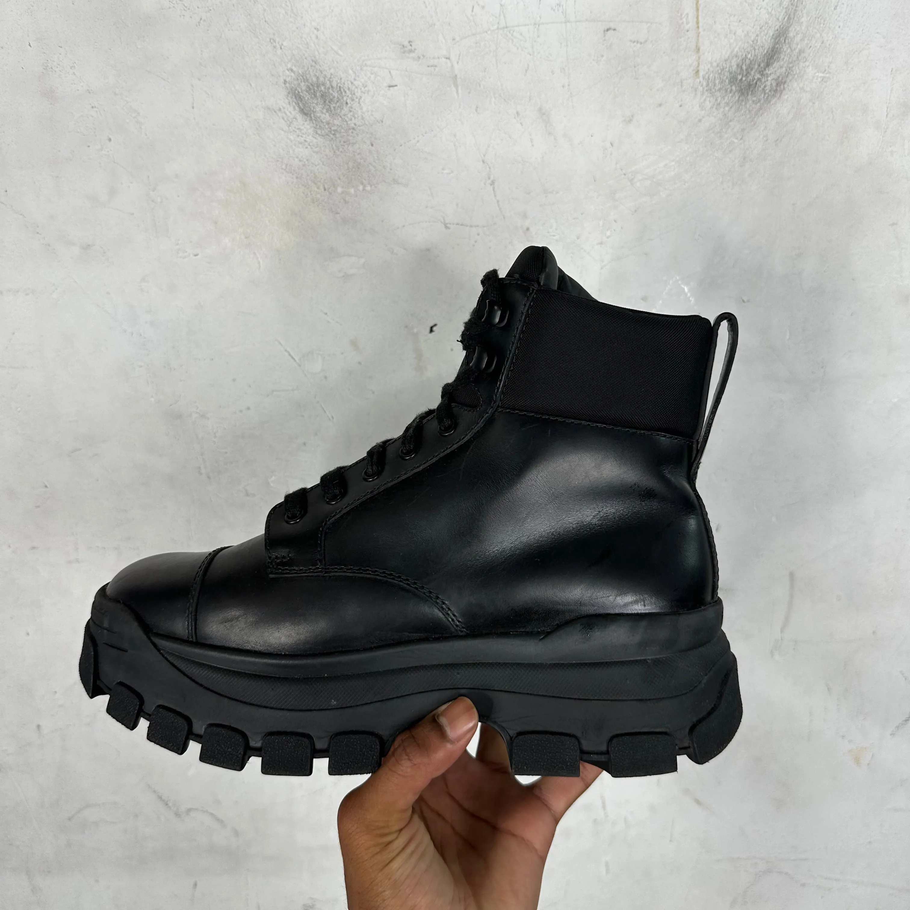 PRADA Leather Hiking Boots