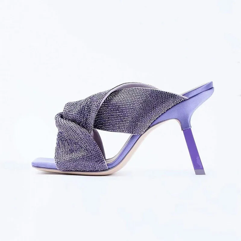 Pre Order:  Matte Plush Ultra High Heel Mule Sandals