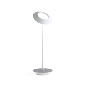 Royyo Matte White With Oxford Felt Modern LED Desk Lamp with USB Port