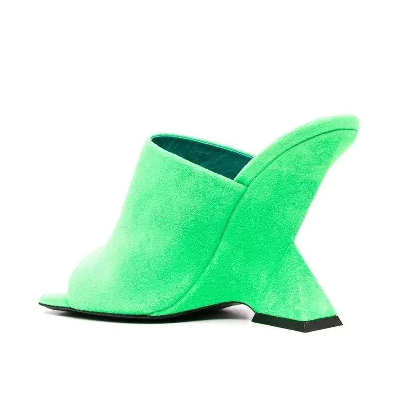 Square Head Strange Wedge Heel Sandals