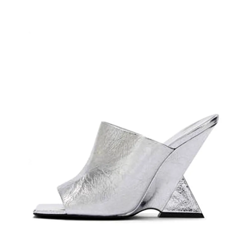 Square Head Strange Wedge Heel Sandals