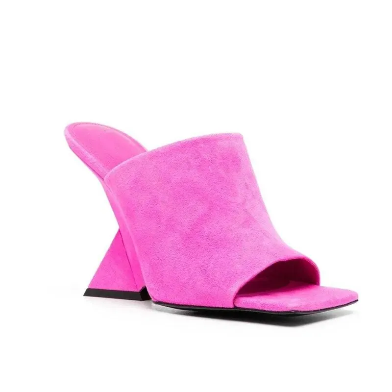 Square Head Strange Wedge Heel Sandals