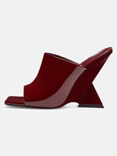 Square Head Strange Wedge Heel Sandals