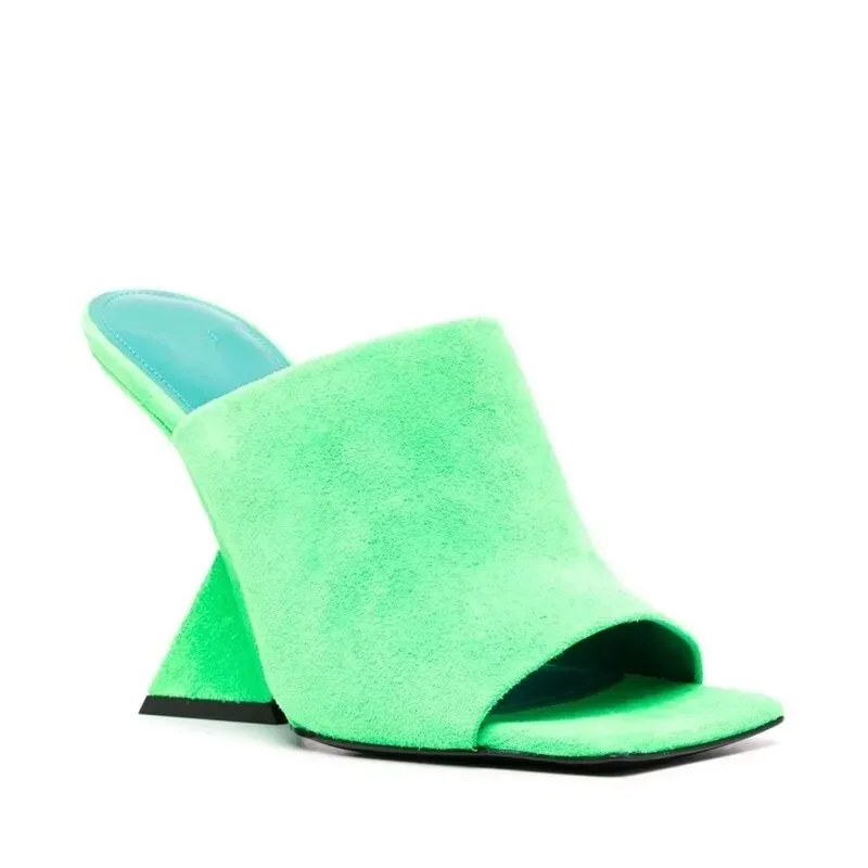 Square Head Strange Wedge Heel Sandals