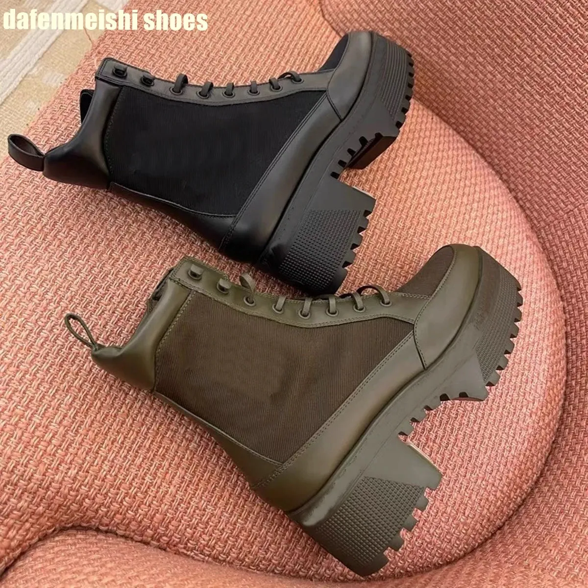 Water Resistant Leather/Canvas Boots